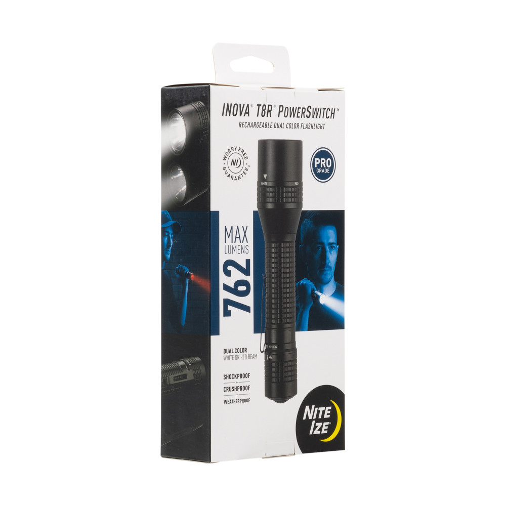 Nite Ize INOVA T8R PowerSwitch Flashlight Dual Color Rechargeable - Ascmtools