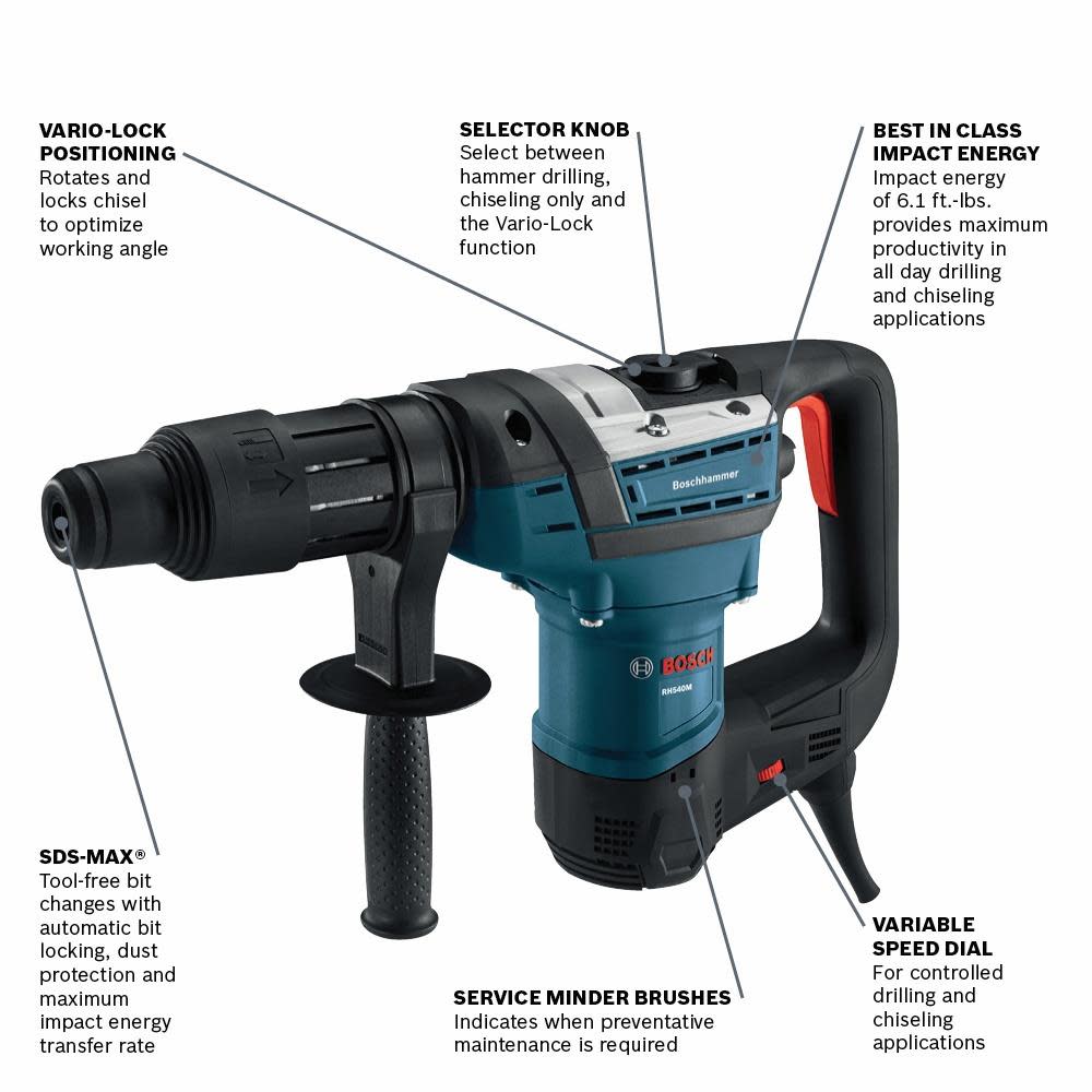 Bosch Reconditioned 1-9/16 In. SDS-max Rotary Hammer - Ascmtools