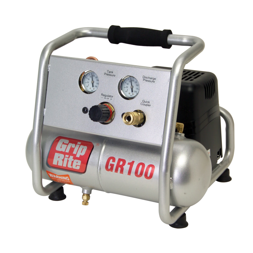 Grip Rite 1 HP 1 gallon hand carry compressor - Ascmtools