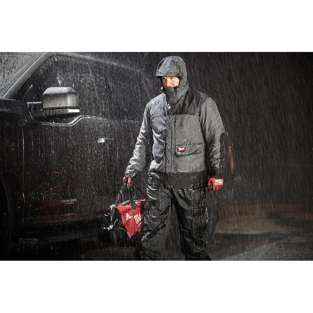 Milwaukee M12 Heated AXIS Layering System with HYDROBREAK Rainshell Kit Large Gray - Ascmtools