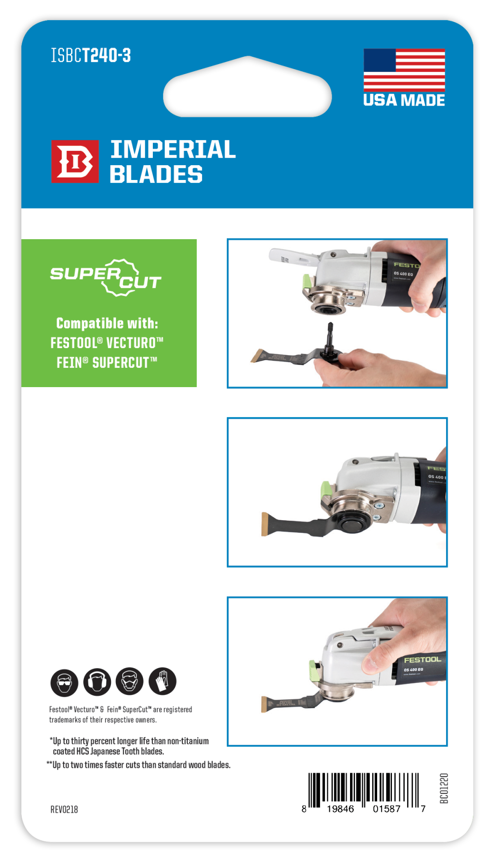 Imperial Blades SuperCut 1-3/4″ Japanese Tooth Storm Titanium Hardwood Blade 3PC - Ascmtools