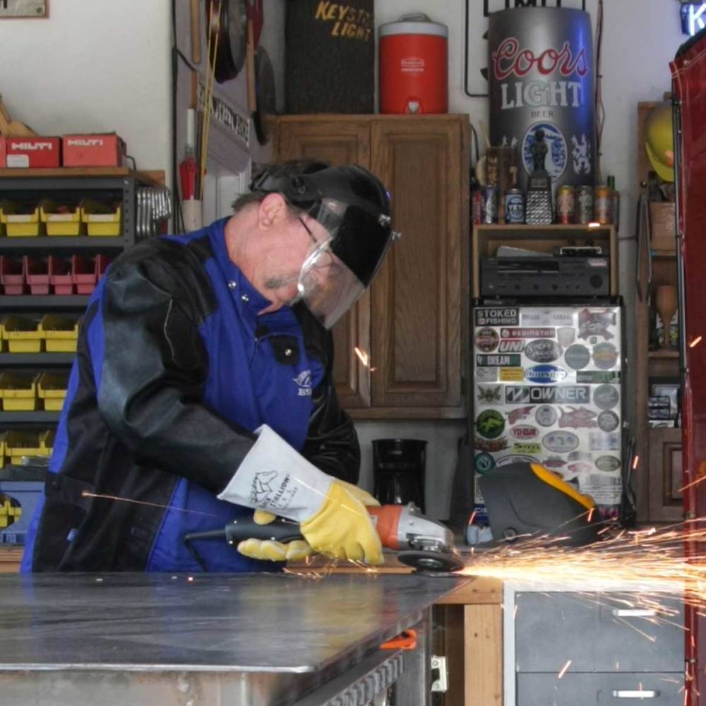 Black Stallion Welding Gloves Premium Grain Elkskin Stick Large - Ascmtools