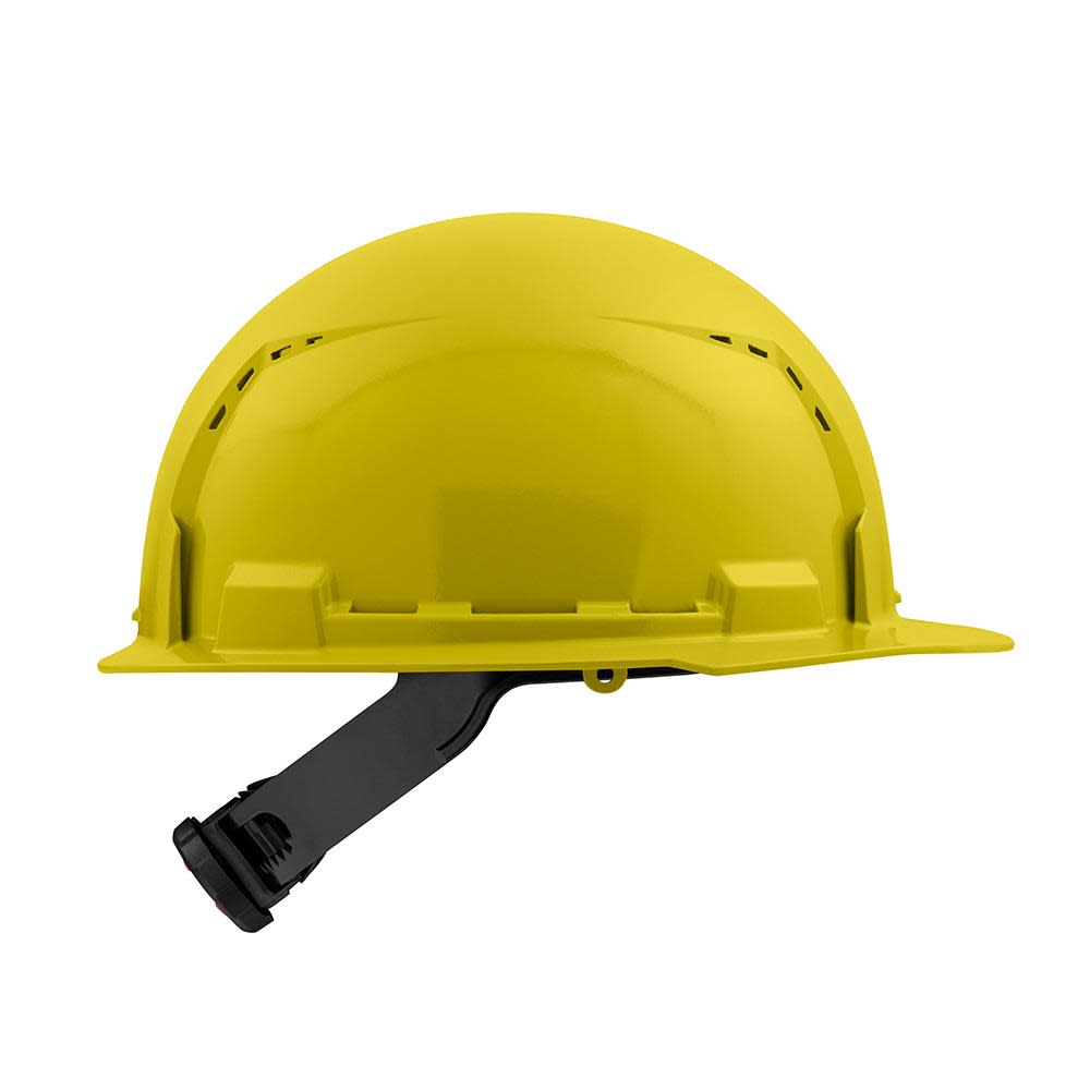 Milwaukee Yellow Front Brim Vented Hard Hat with 4pt Ratcheting Suspension Type 1 Class C - Ascmtools