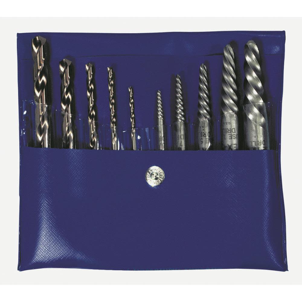 Irwin 10pc Straight Extractor and Drill Bit Set - Ascmtools