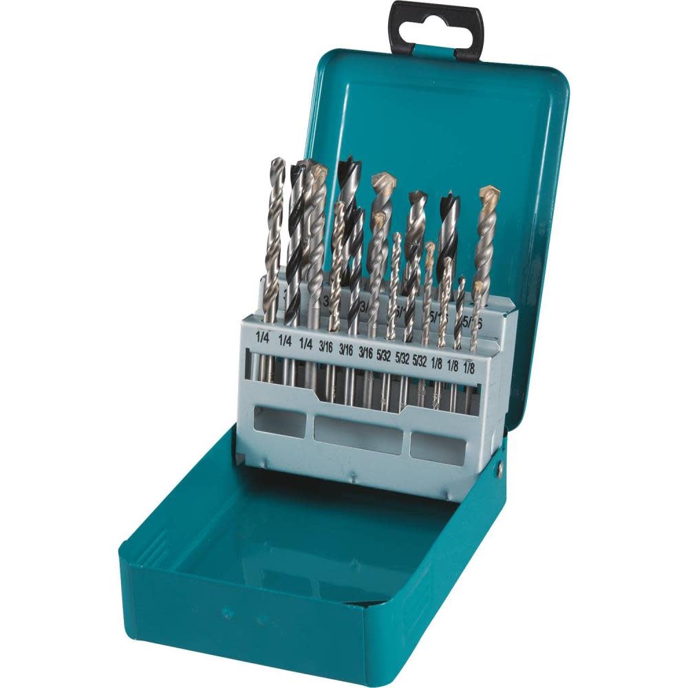 Makita 18 Pc. Assorted Drill Bit Set - Ascmtools