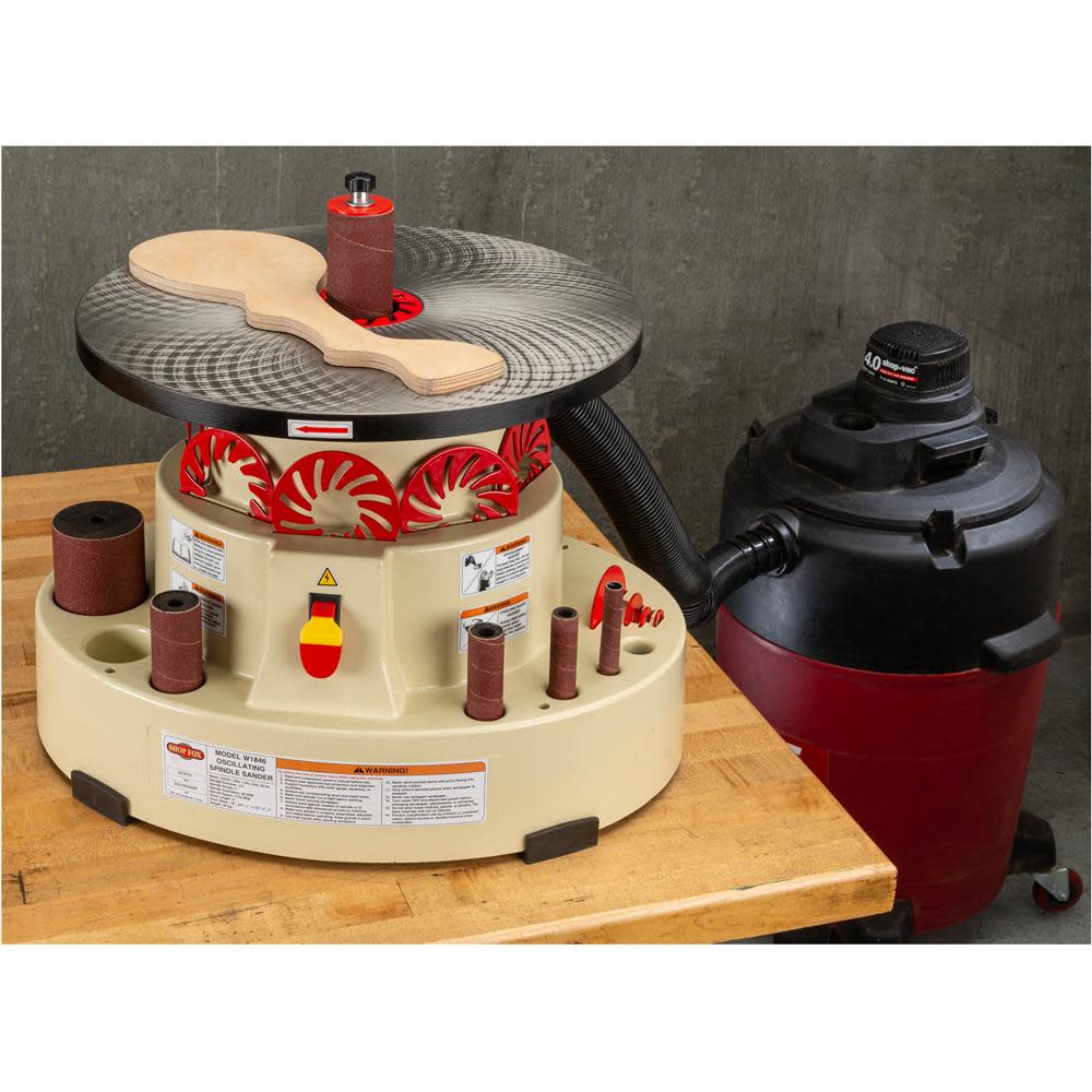 Shop Fox Benchtop Oscillating Spindle Sander 120V 1/4HP 1 Phase - Ascmtools