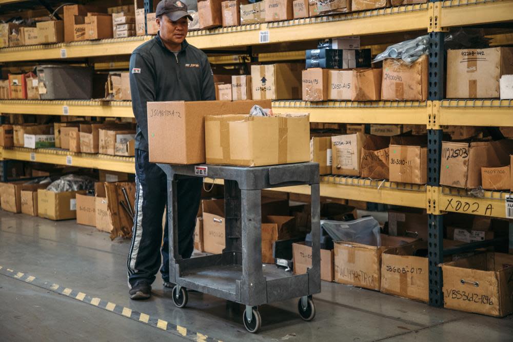 JET PUC-3819 Utility Cart Flat Top Resin 38″ x 19″ - Ascmtools