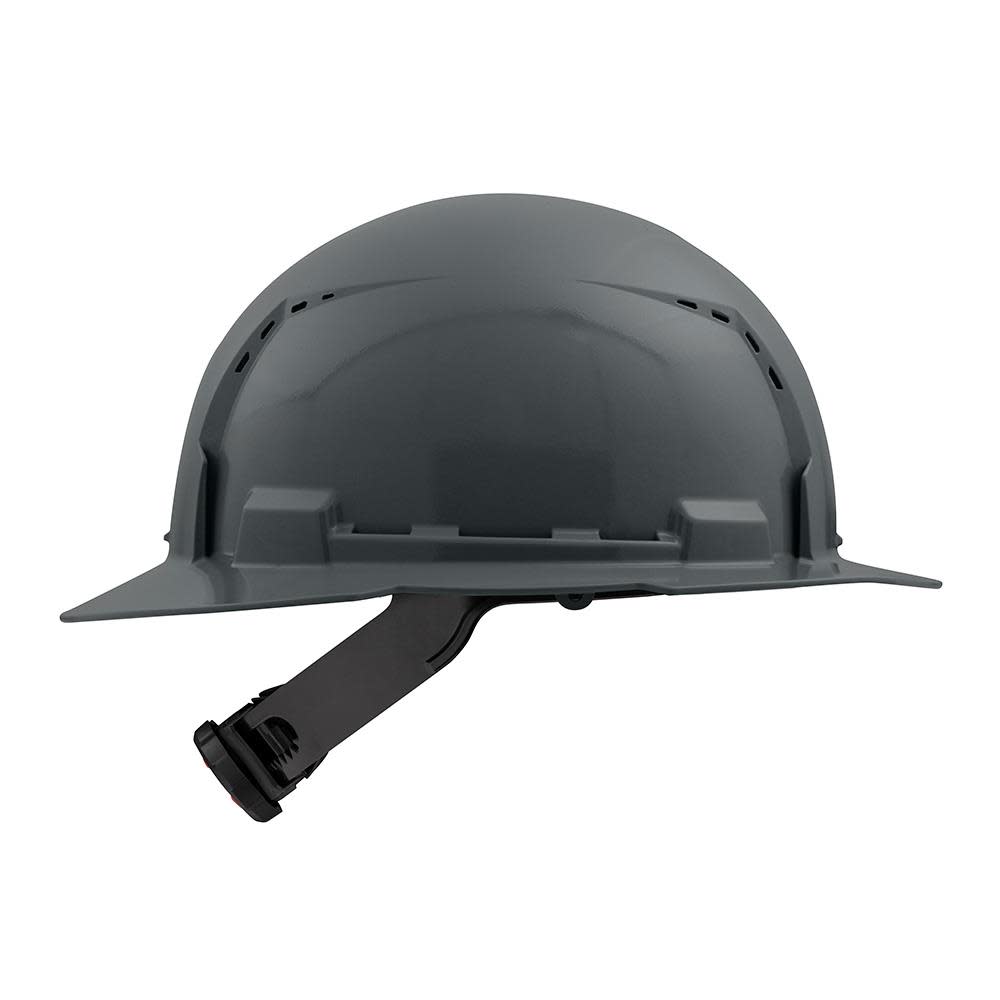 Milwaukee Gray Full Brim Vented Hard Hat with 4pt Ratcheting Suspension Type 1 Class C - Ascmtools