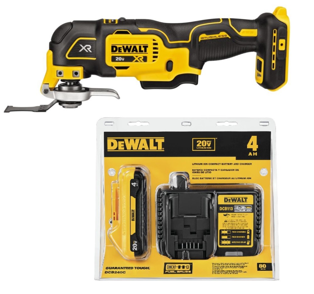 DEWALT 20V Max XR Oscillating Multi Tool with 4Ah Battery Starter Kit - Ascmtools