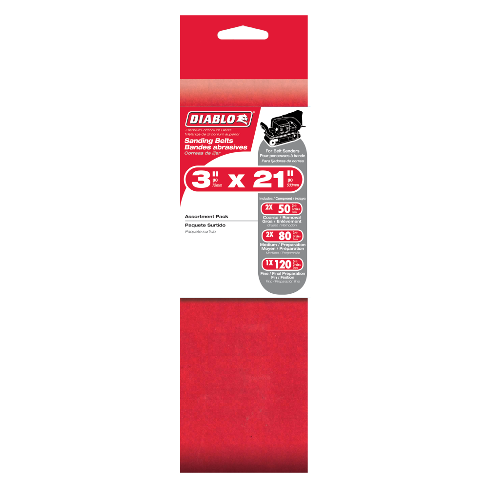 Diablo Tools 3″x21″ Assorted Belt Pack - Ascmtools