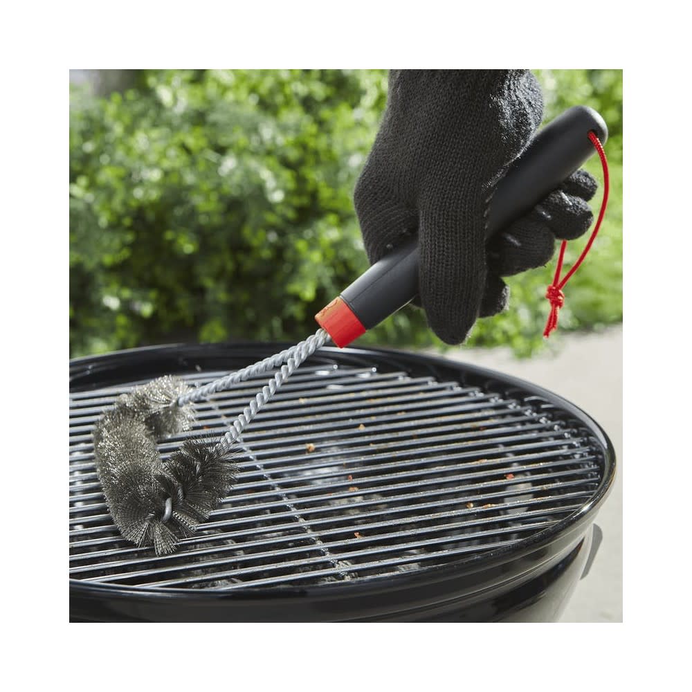Weber 12″ Three-Sided Bristle Grill Brush - Ascmtools