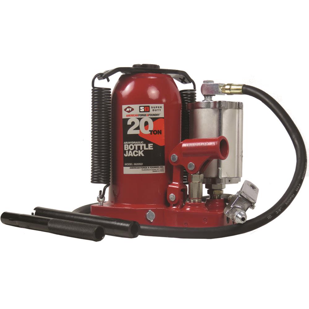 American Forge Air/Hydraulic Bottle Jack with Welded Tank and Frame 20 Ton - Ascmtools