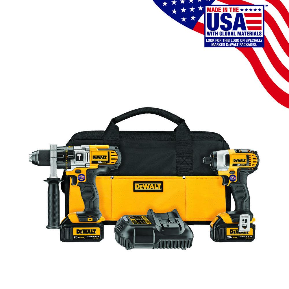 DEWALT DCK290L2 20V MAX Hammer Drill & Impact Driver Combo Kit - Ascmtools
