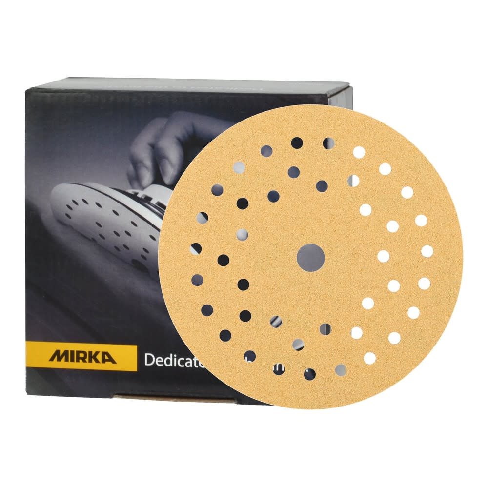 Mirka 5″ Sanding Disc 320 Grit 42 Hole Abrasive 50pk - Ascmtools