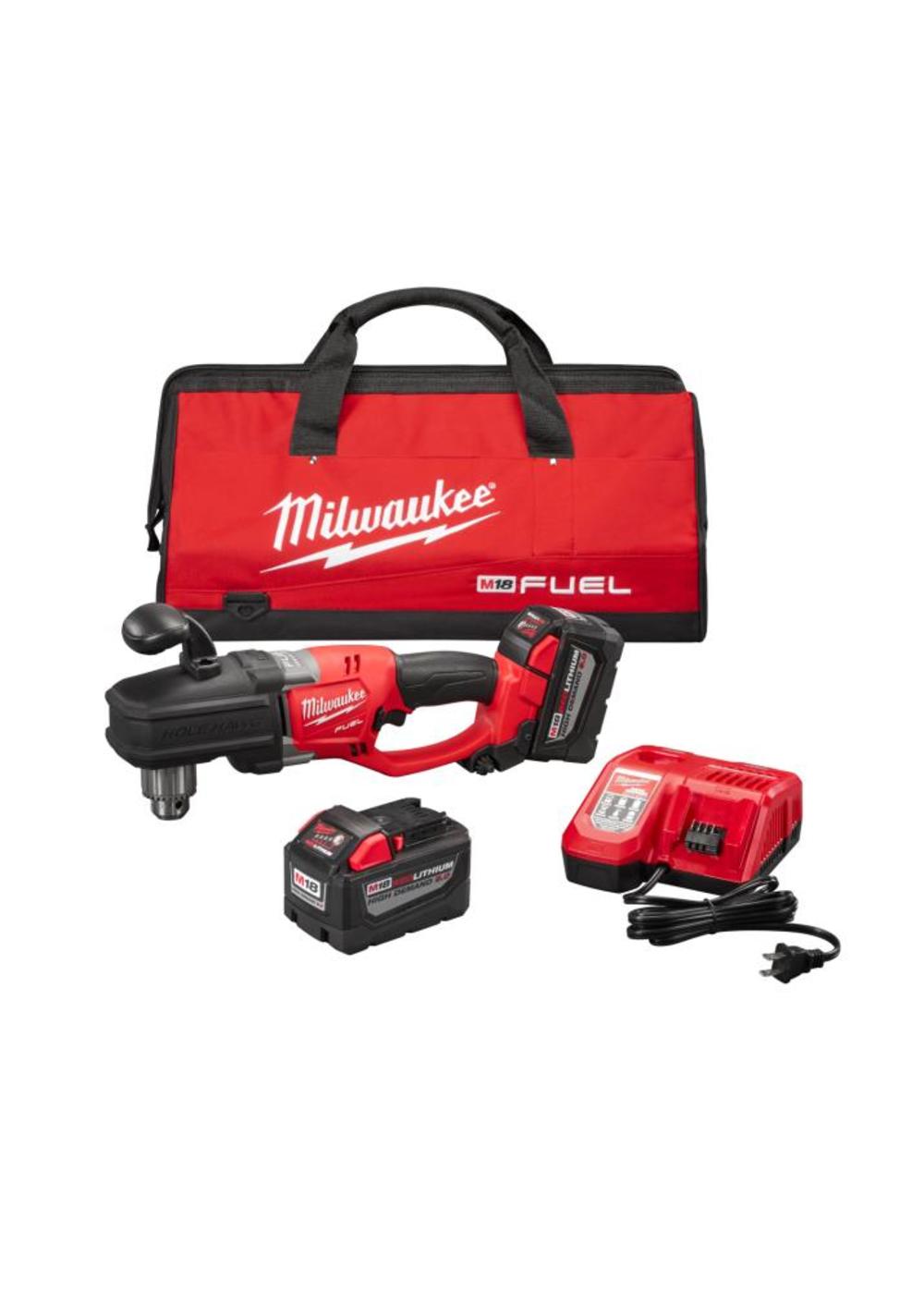 Milwaukee M18 FUEL Hole Hawg HIGH DEMAND 1/2 in. Right Angle Drill Kit - Ascmtools