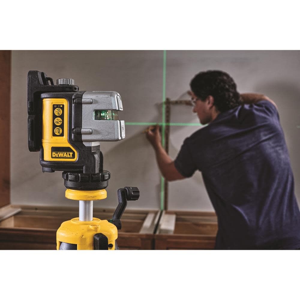 DEWALT Self Leveling 3 Line Green Beam Laser Level - Ascmtools