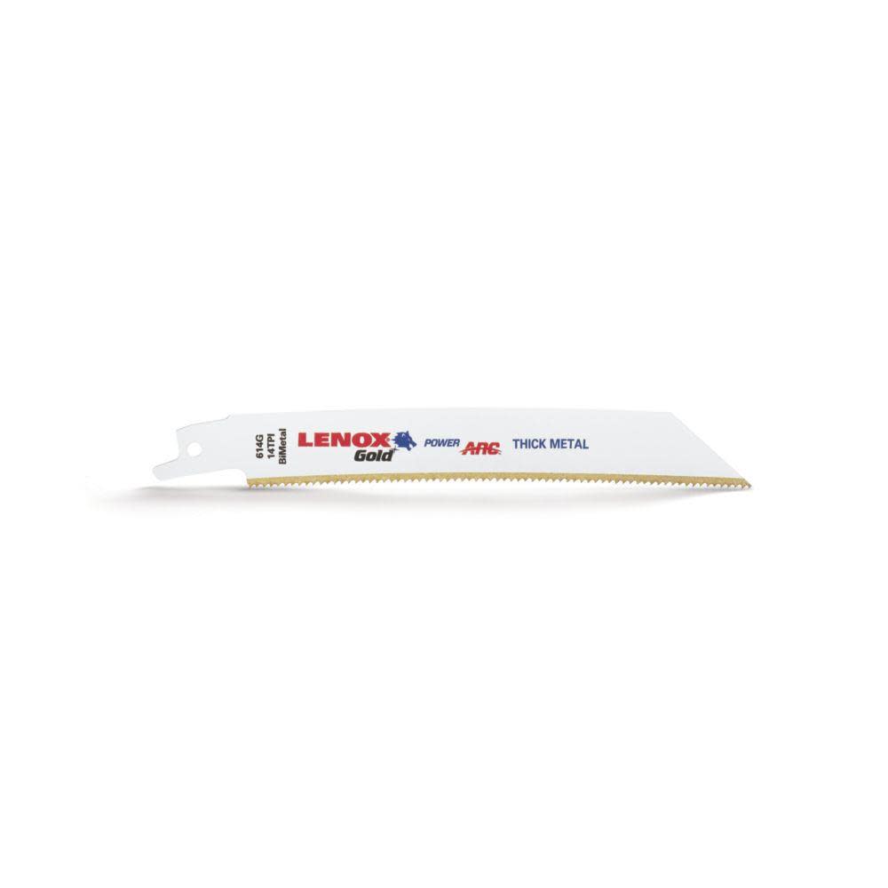 Lenox 6 In. 14 TPI Gold Power Arc Curved Reciprocating Saw Blade 25 pk. - Ascmtools