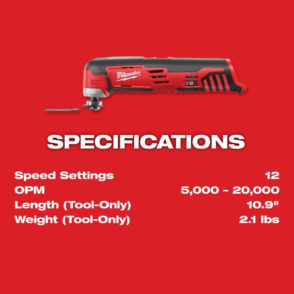 Milwaukee M12 Cordless Lithium Ion Multi Tool Bare Tool - Ascmtools