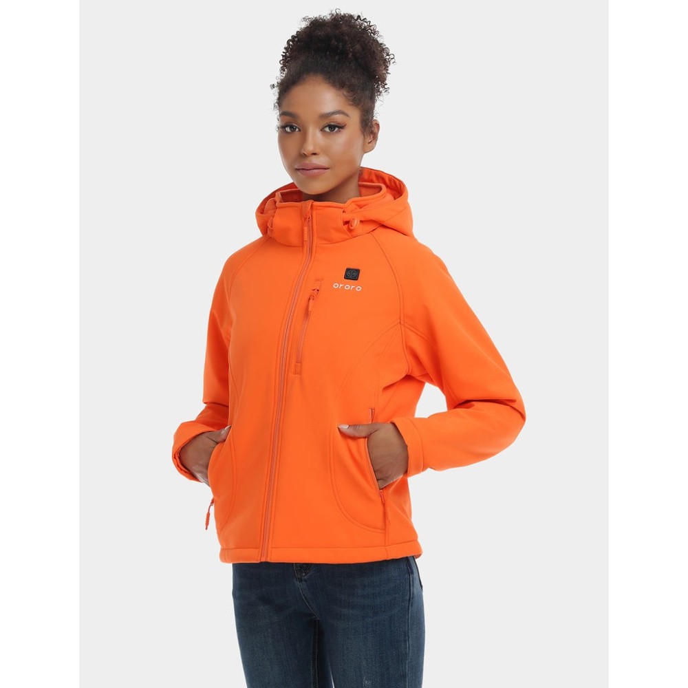 ORORO Womens Sunshine Orange Classic Heated Jacket Kit 2X - Ascmtools