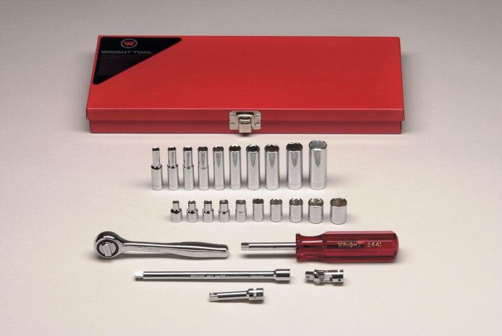 Wright Tool 1/4 In. Drive 23 pc. 6 pt Standard & Deep Socket Set - Ascmtools