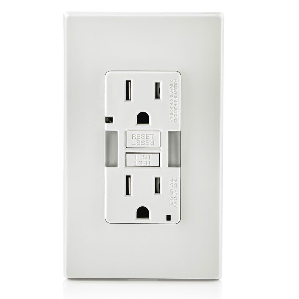 Leviton SmartlockPro GFCI Outlet 15A 125V Duplex White NEMA 5-15R - Ascmtools
