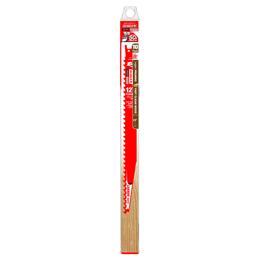 Diablo Tools 12″ Carbide-Tip Pruning and Clean Wood Blade (10-Pack) - Ascmtools