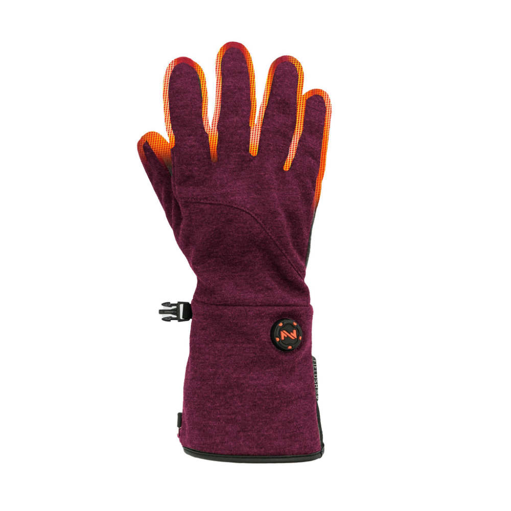 Mobile Warming Thermal Heated Glove Womens Burgundy Large - Ascmtools