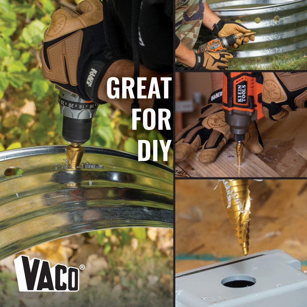 Klein Tools 3/16″ to 7/8″ Step Drill Bit VACO - Ascmtools