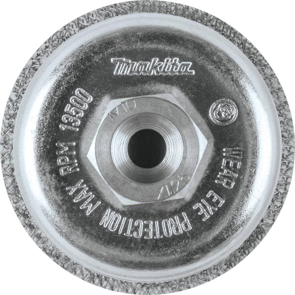 Makita 3″ Crimped Wire Cup Brush M10 x 1.25 - Ascmtools