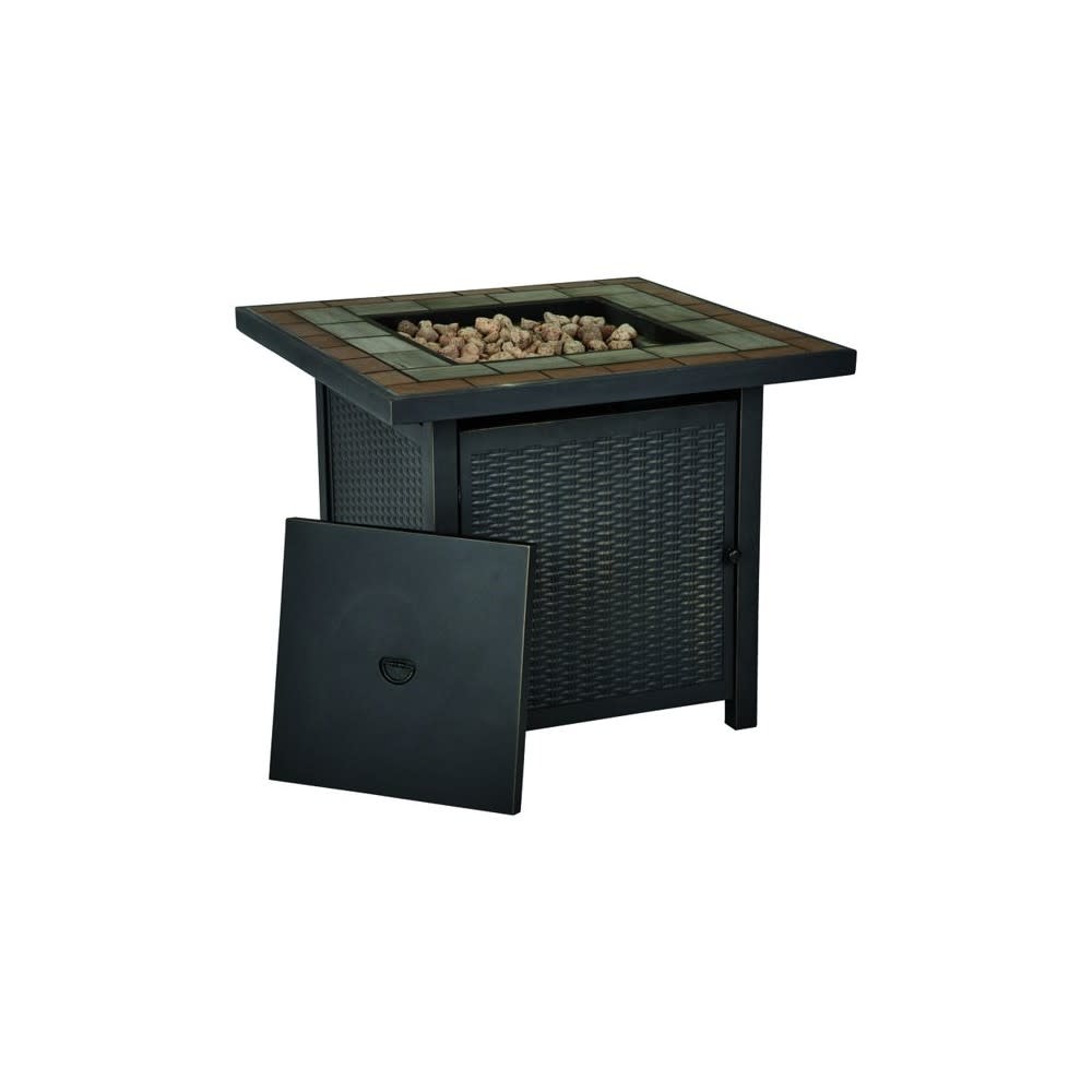 Living Accents Propane Fire Kit 30″ Black Steel Square - Ascmtools