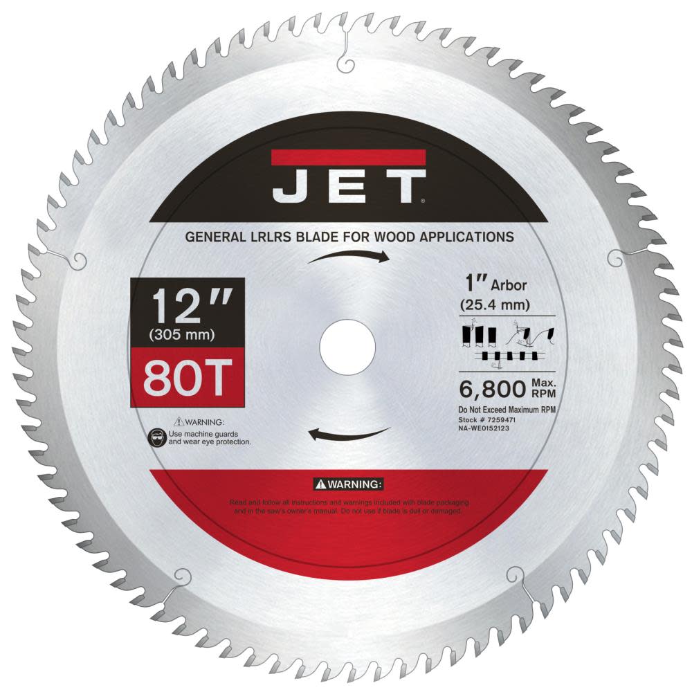 JET 1280 General Circular Saw Blade - Ascmtools
