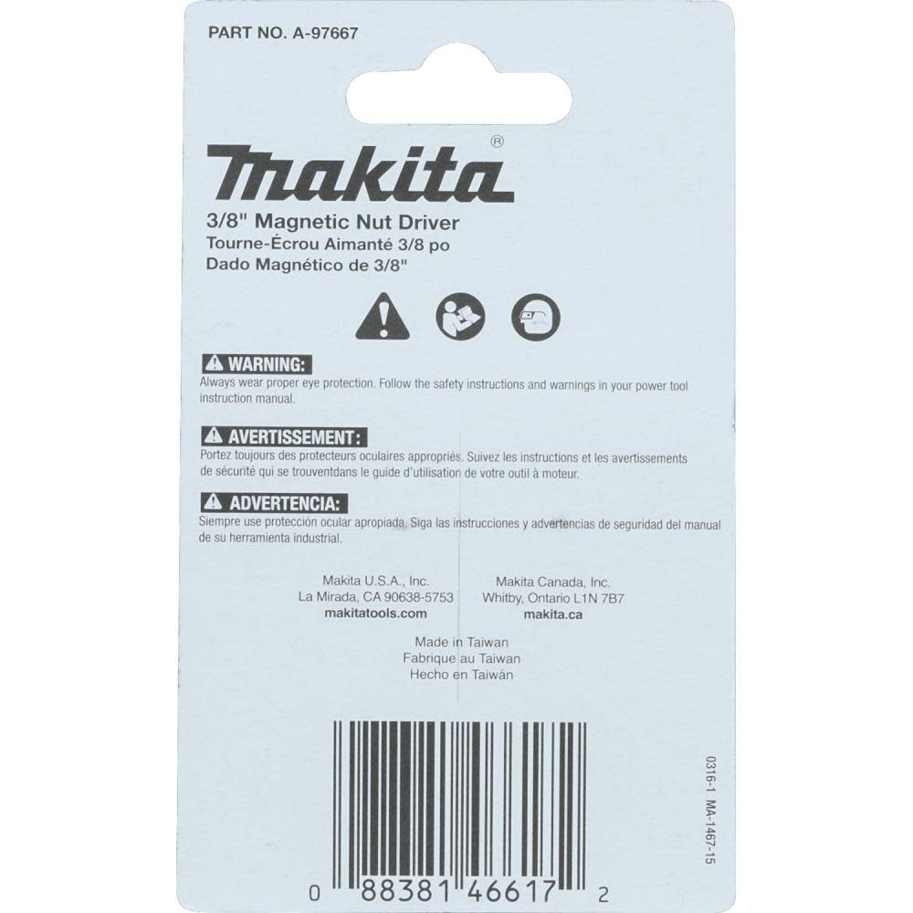 Makita Impact X 3/8 x 1-3/4 Magnetic Nut Driver 3/pk - Ascmtools