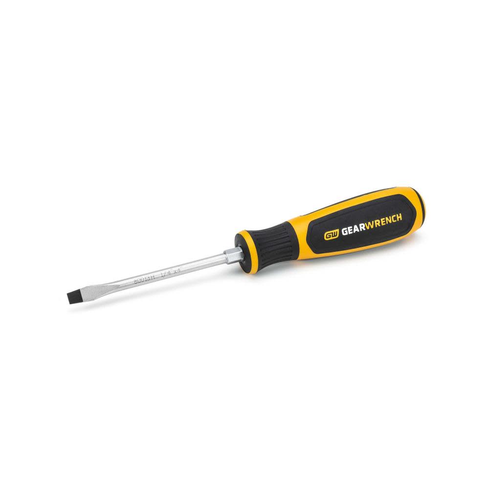 GEARWRENCH 1/4″ x 4″ Slotted Dual Material Screwdriver - Ascmtools