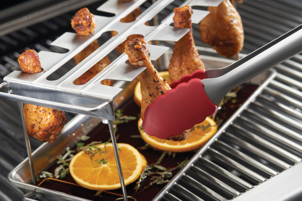 Broil King Stainless Steel Roaster and Wing Rack with Pan - Ascmtools