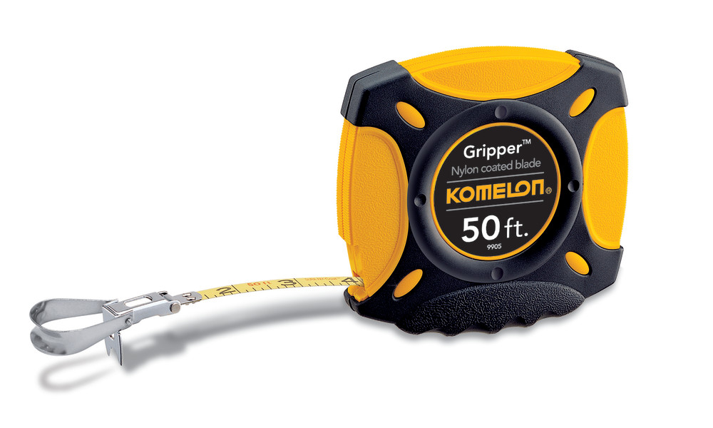 Komelon 50′ x 3/8″ Close Case Long Steel Gripper Series Tape Measure - Ascmtools