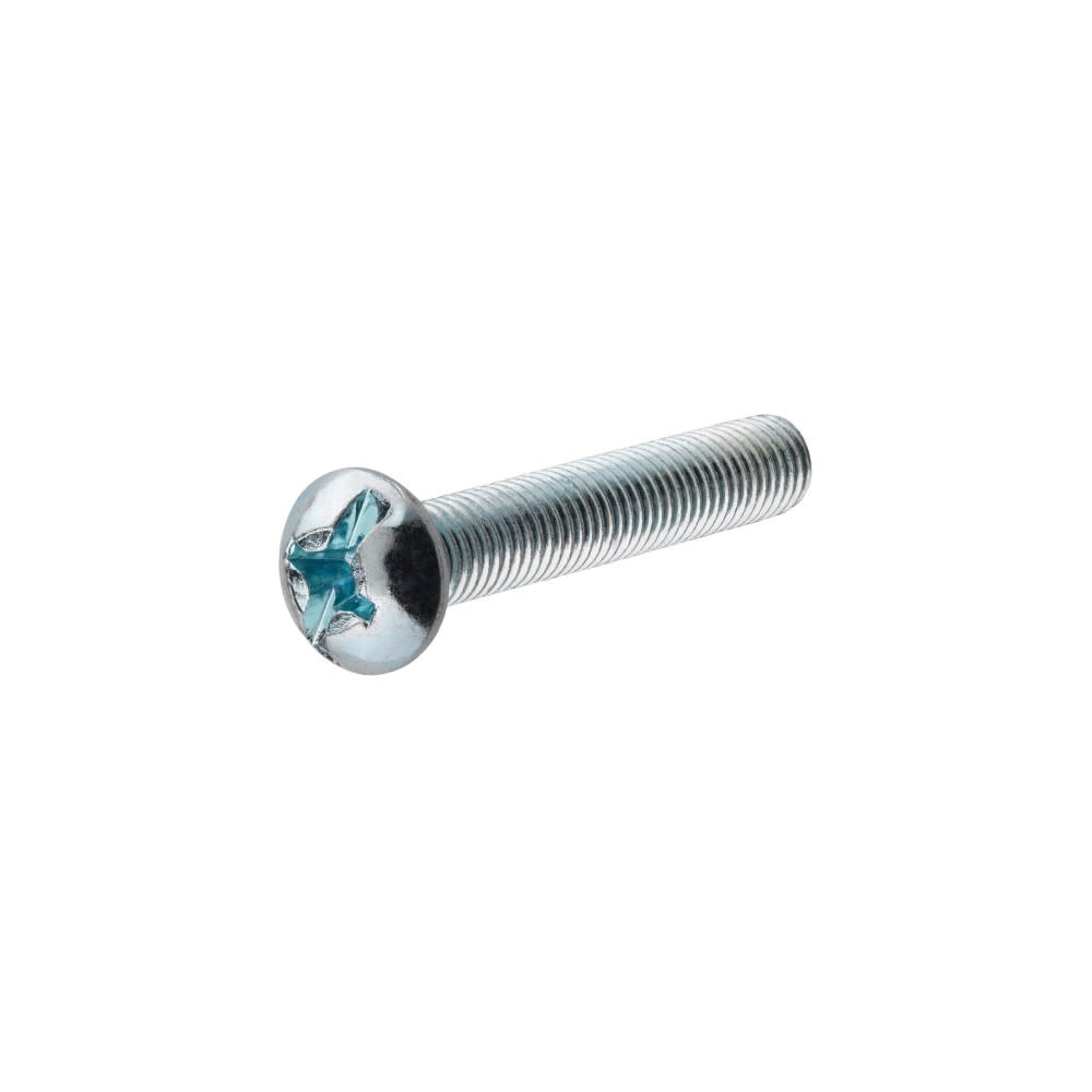 Hillman 1/4-20 x 4″ Zinc Round Head Combination Machine Screw 100pk - Ascmtools