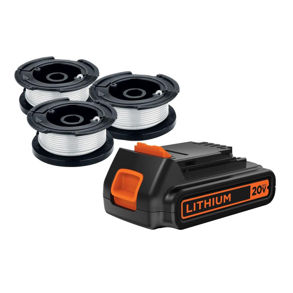 Black and Decker 20V MAX Battery with AFS-100 3pk Spool - Ascmtools