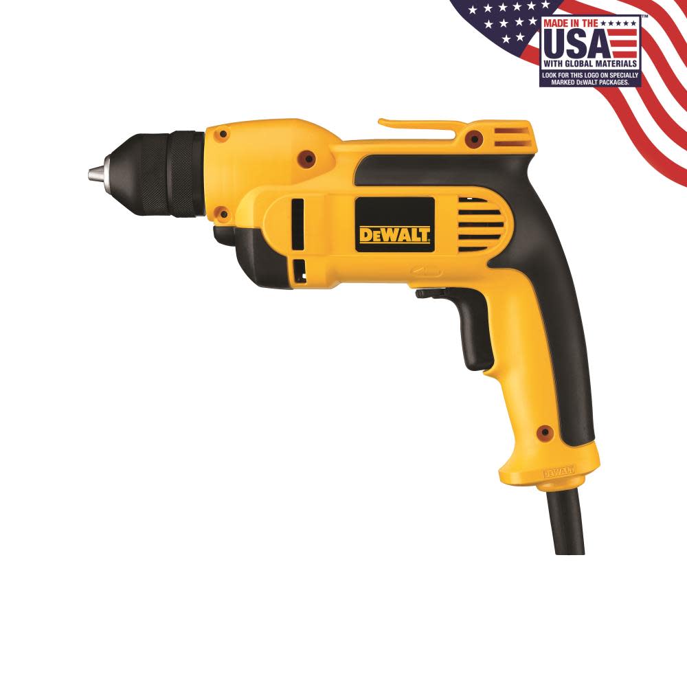 DEWALT 3/8 In. (10mm) VSR Pistol Grip Drill with Keyless Chuck - Ascmtools