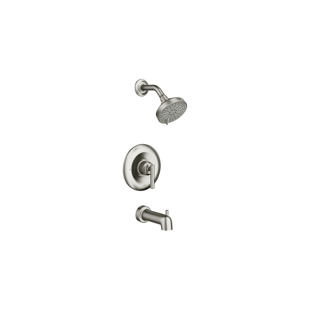 Moen Gibson Tub/Shower Faucet Spot Resist Nickel 4.5″ 1 Handle - Ascmtools