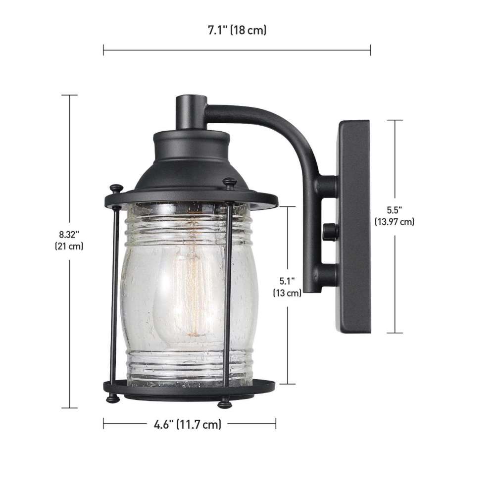 Globe Electric Donovan Downlight Wall Sconce 60W 1 Light Bronze - Ascmtools