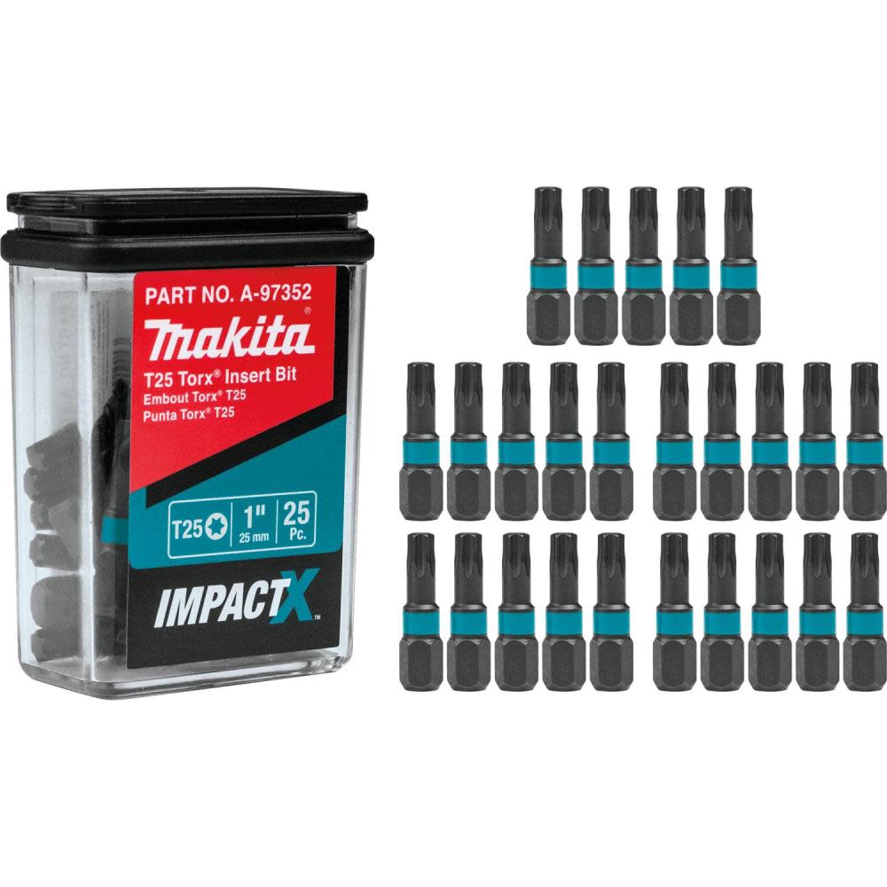 Makita Impact X T25 Torx 1 Insert Bit 25/pk - Ascmtools