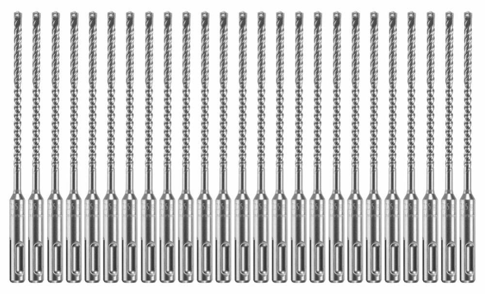 Bosch 25 pc. 3/16 In. x 4 In. x 6-1/2 In. SDS-plus Bulldog Xtreme Carbide Rotary Hammer Drill Bits - Ascmtools