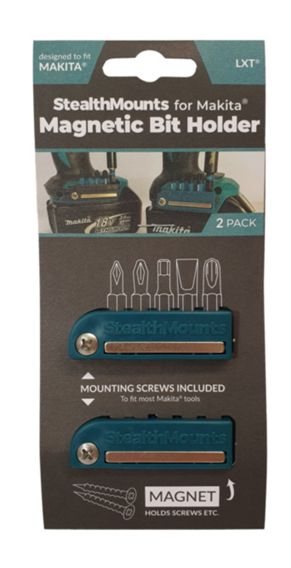 Stealthmounts BLUE Bit Holder for Makita 2pk - Ascmtools