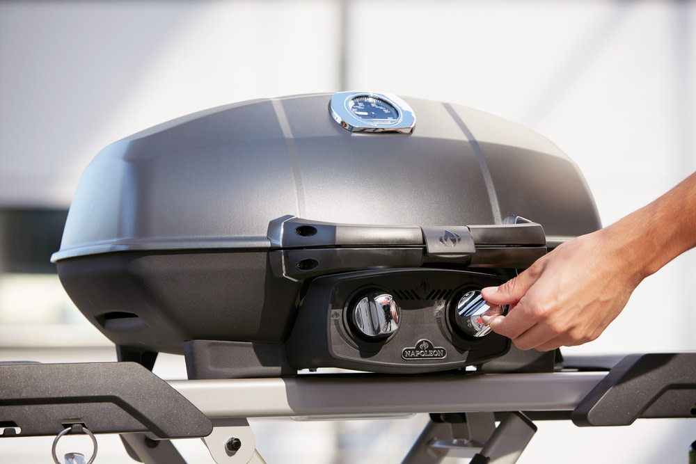 Napoleon TravelQ PRO285X Portable Propane Gas Grill with Scissor Cart Black - Ascmtools