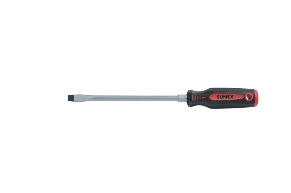 Sunex 3/8 In. x 8 In. Slotted Screwdriver with Bolster - Ascmtools