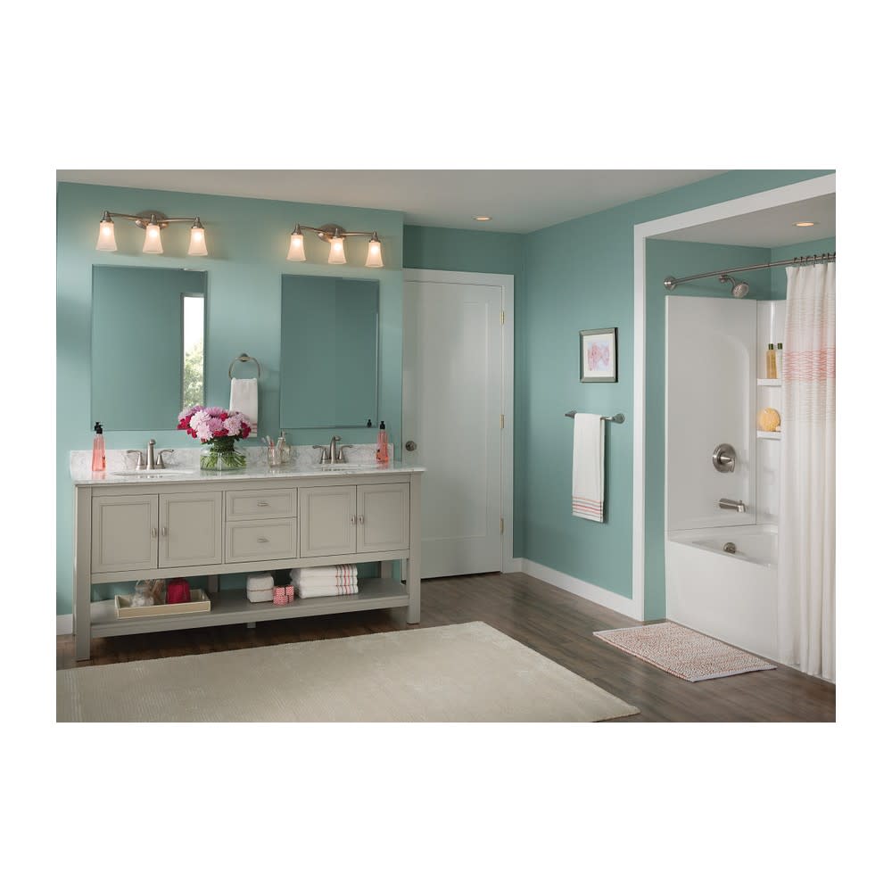 Moen Tiffin Brushed Nickel Towel Ring with Press & Mark Stamp - Ascmtools