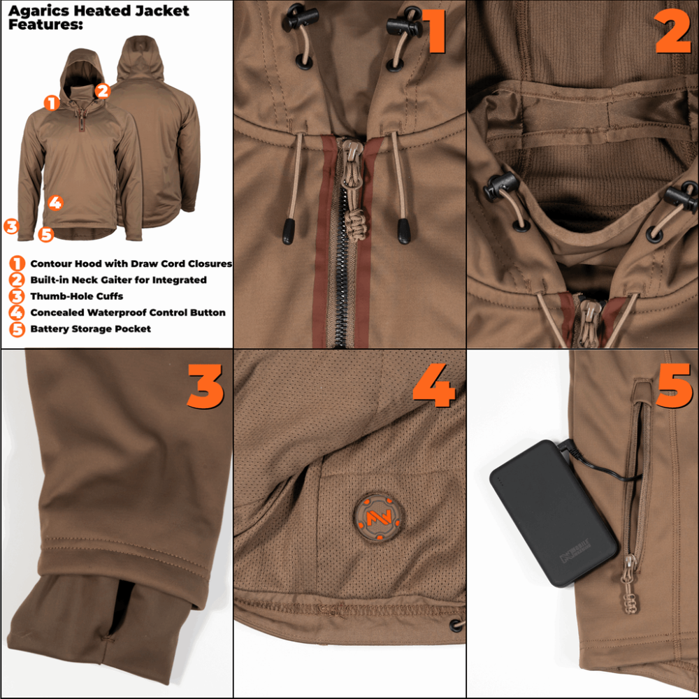Mobile Warming Morel Agarics Pullover Jacket Mens 2X - Ascmtools