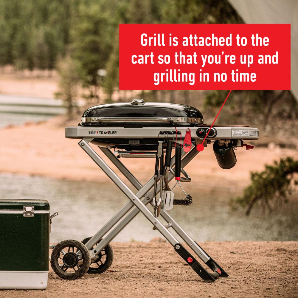 Weber Traveler Stealth Grill Propane Portable - Ascmtools