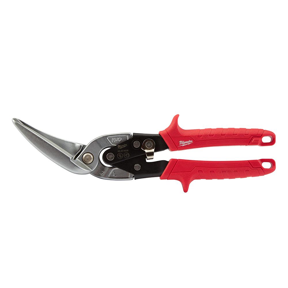 Milwaukee Long Cut Offset Left Aviation Snips - Ascmtools