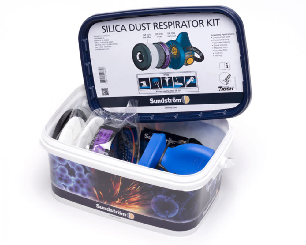 Sundstrom Safety Half Mask Air Purifying Respirator Silica Dust Kit – S/M - Ascmtools